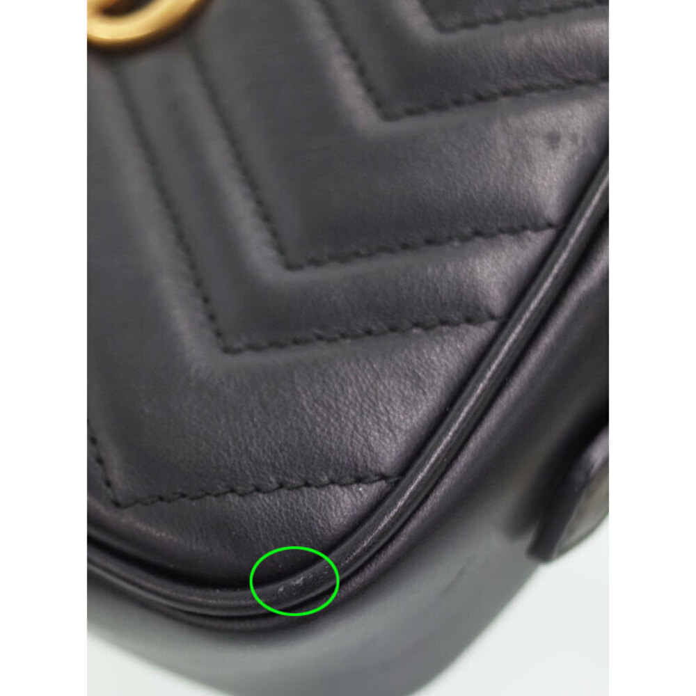 Gucci Quilted Marmont GG Black Bag Shoulder - Picture 5 of 9